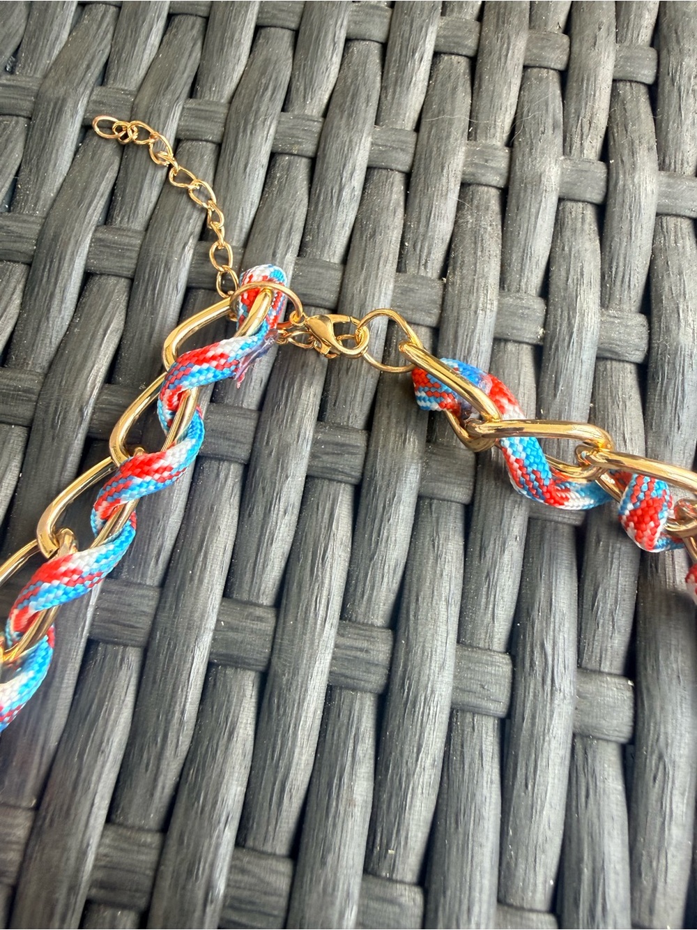 Aratta Multicolor Floral Statement Necklace with Pink, Blue & Yellow Accents - Picture 4 of 4